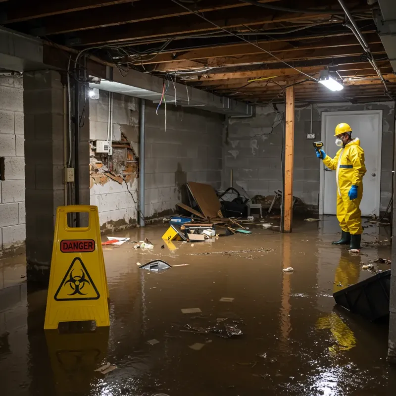 Flooded Basement Electrical Hazard in Palm Valley, TX Property
